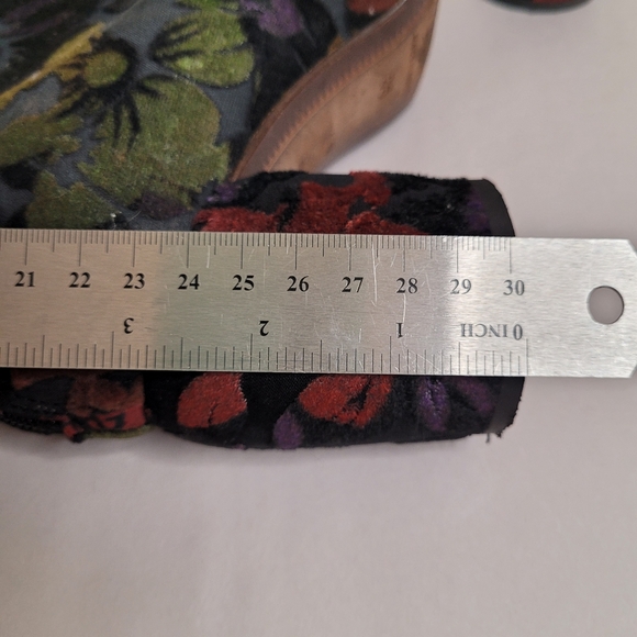 Etham Anthropologie Velvet Floral Heeled Boots Women's Size EU 36 US 5.5/6 - Picture 8 of 9